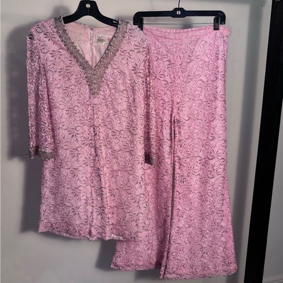 Pink Lace beaded Set - Picture 1 of 9